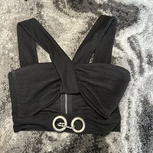 Black crop top